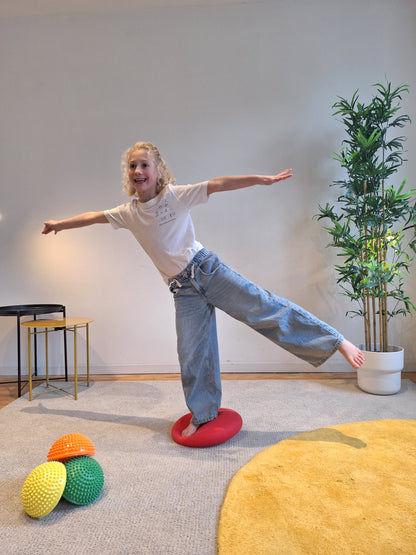 Mambo Max Mini Max Bewegingsset - Balance Board, Balance Cushion, 6 Stapstenen & Soft Ball voor Actief Spelen