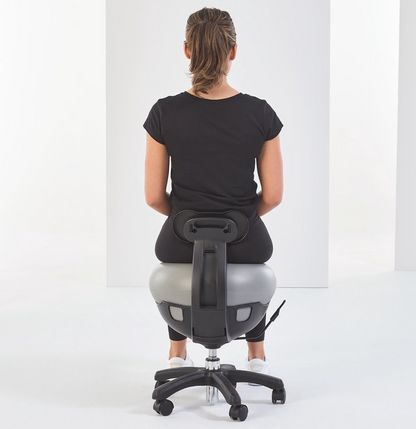 Mambo Max Verstelbare Balstoel - Ergonomische Zitbal voor Kantoor en Thuiswerken - Zwart/Grijs