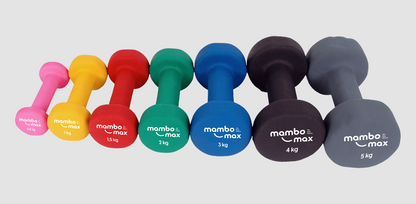 Mambo Max Coated Dumbbells | Neopreen Halters in Diverse Gewichten
