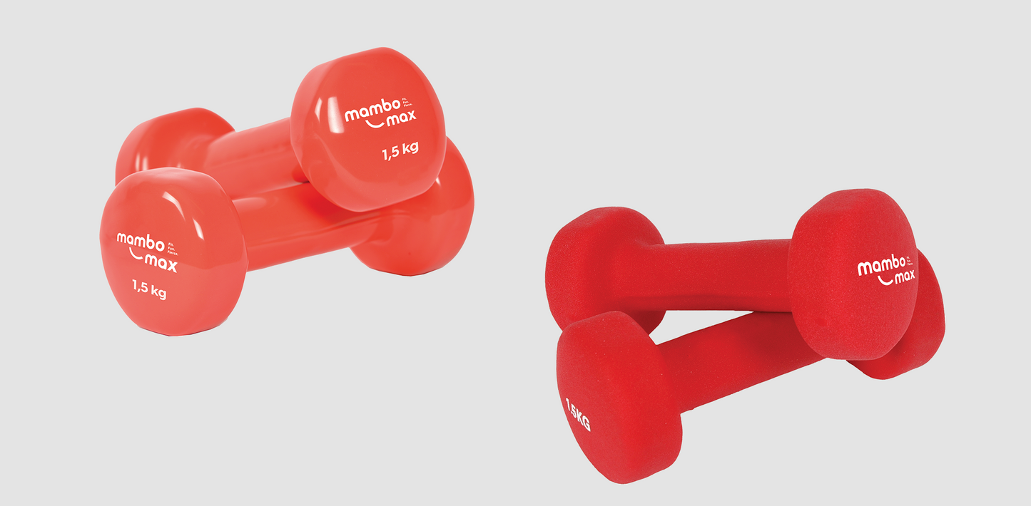 Mambo Max Coated Dumbbells | Vinyl Halters in Diverse Gewichten