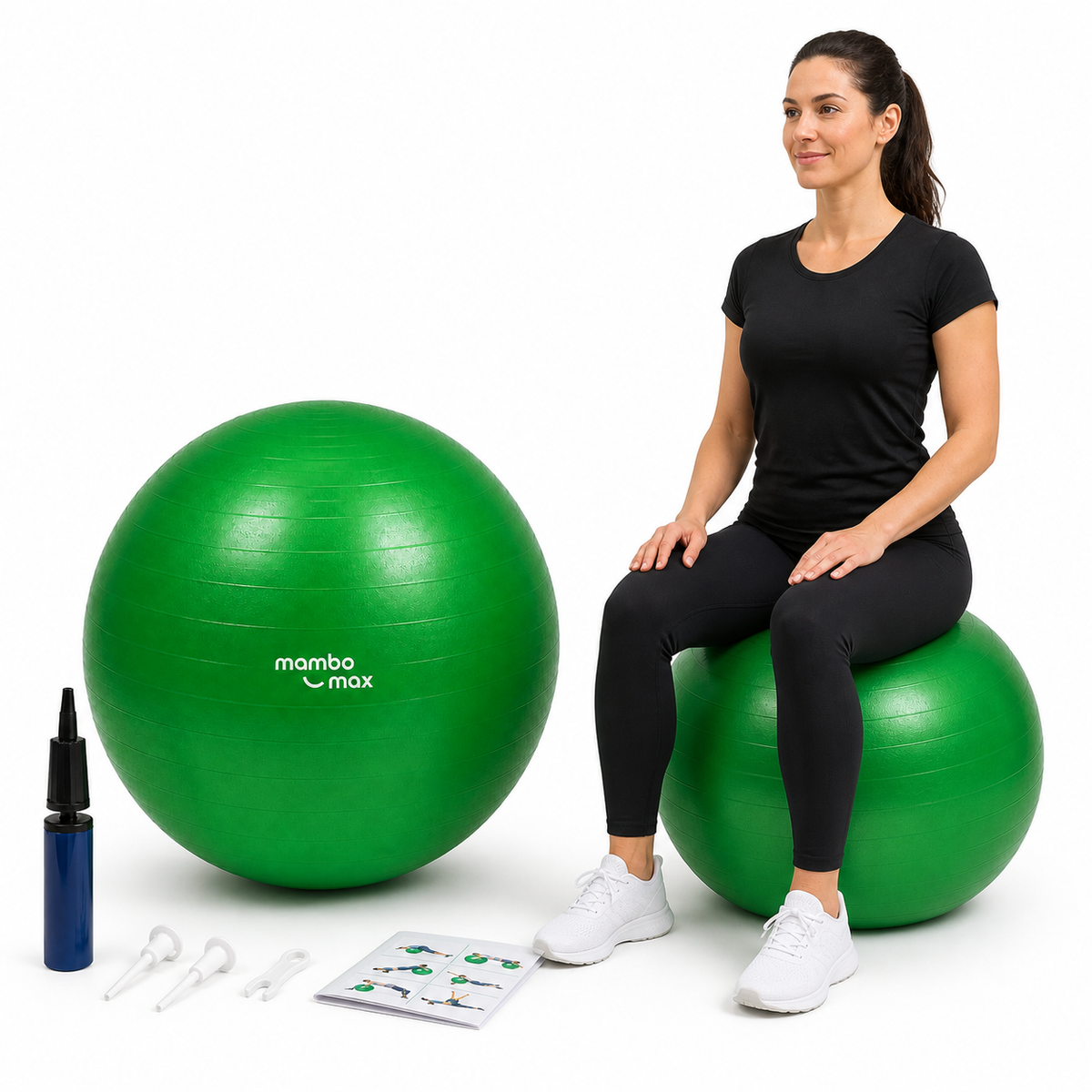 Mambo Max AB Gym Ball - Anti-Burst Fitnessbal met Pomp